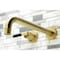 Kingston Brass KS8057CKL Wall Mount Tub Faucet, Brushed Brass KS8057CKL - alternate 6